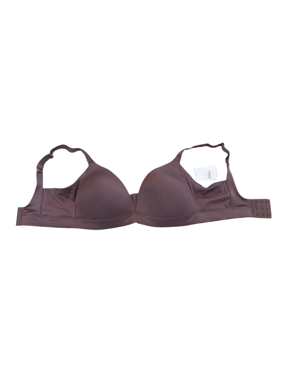 NWT Auden lightly lined wire free bra, mauve taupe, adjustable straps, 36DD.